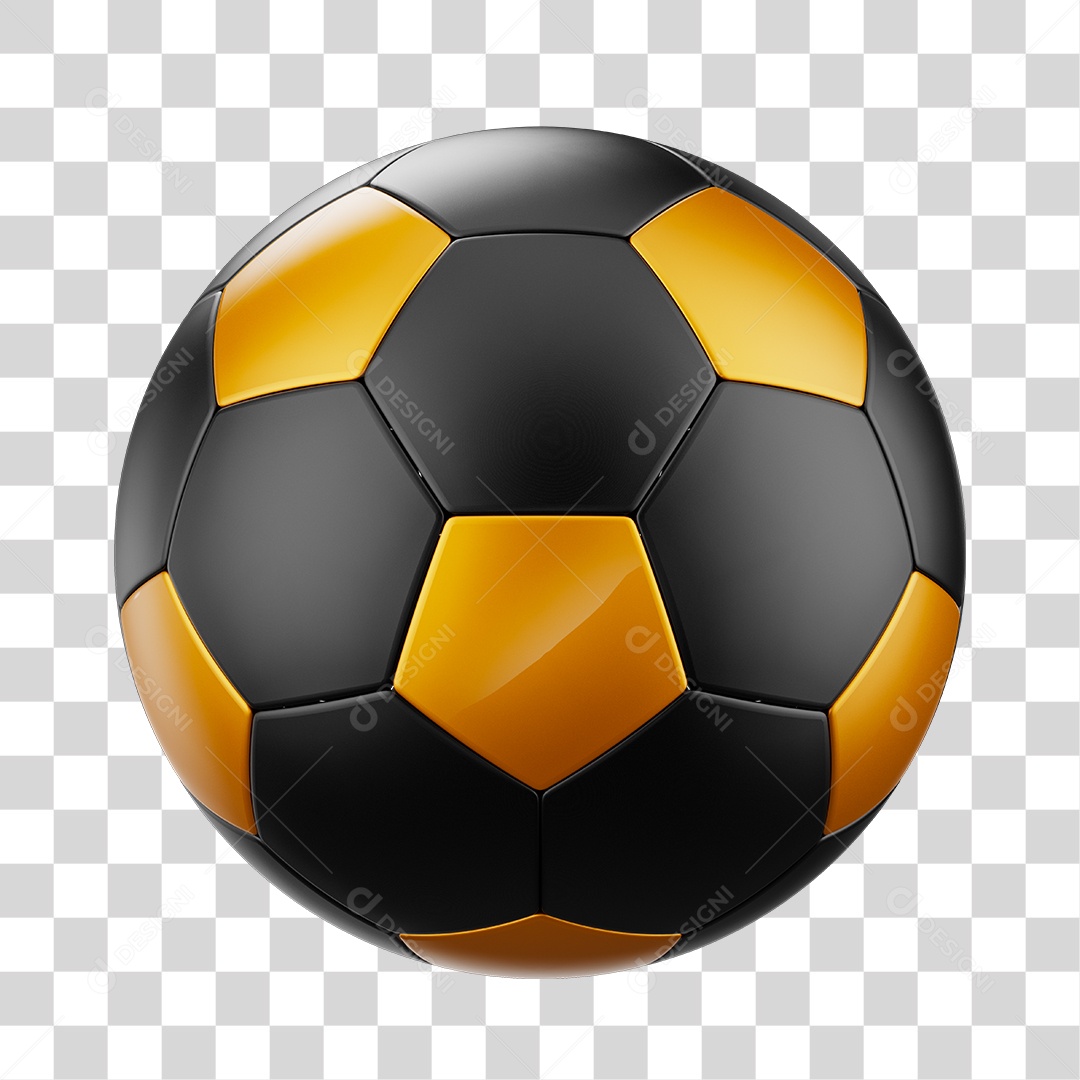 Elemento 3D Para Composição Bola de Futebol PNG Transparente