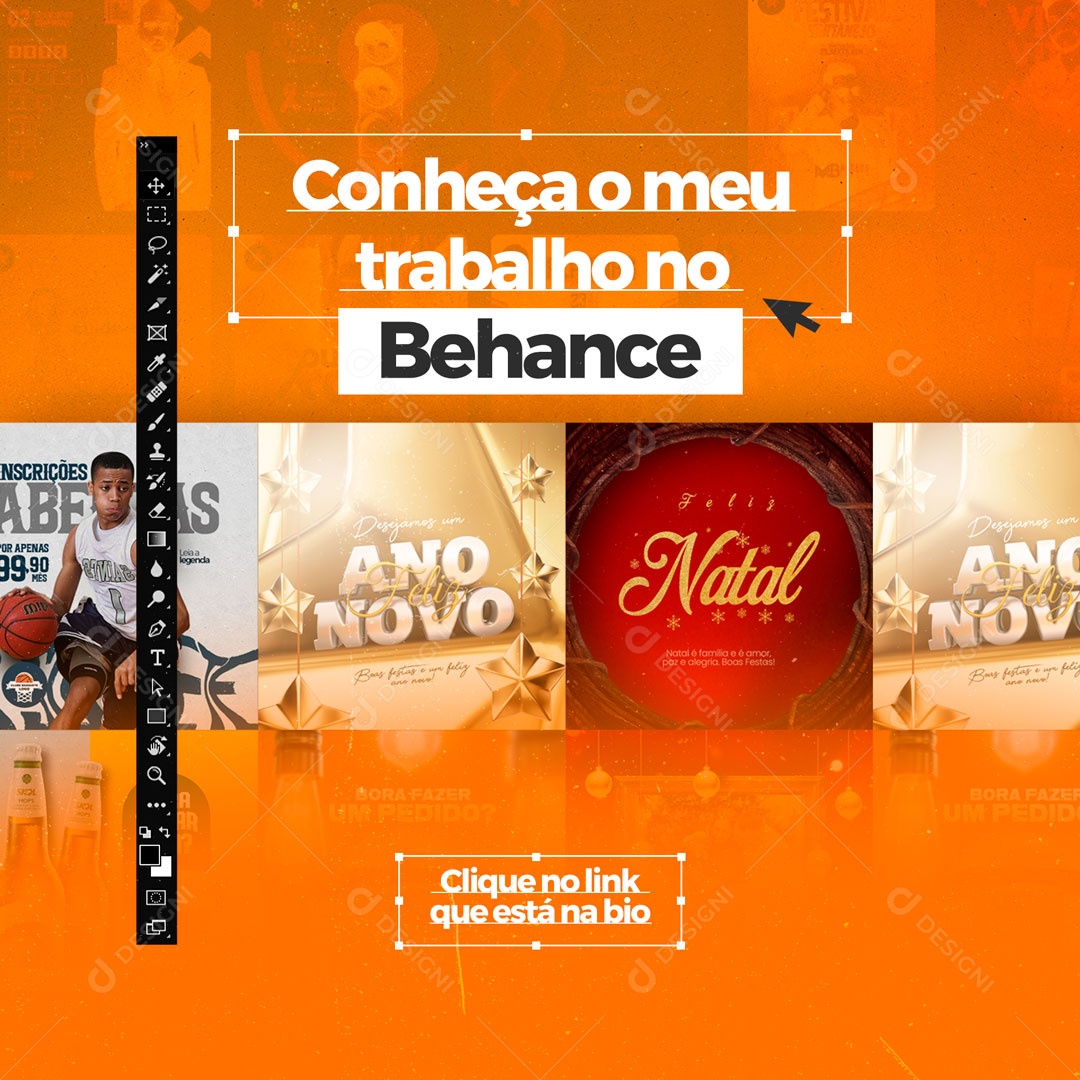 Conheça meu trabalho No Behance Designer Gráfico Design Social Media PSD Editável