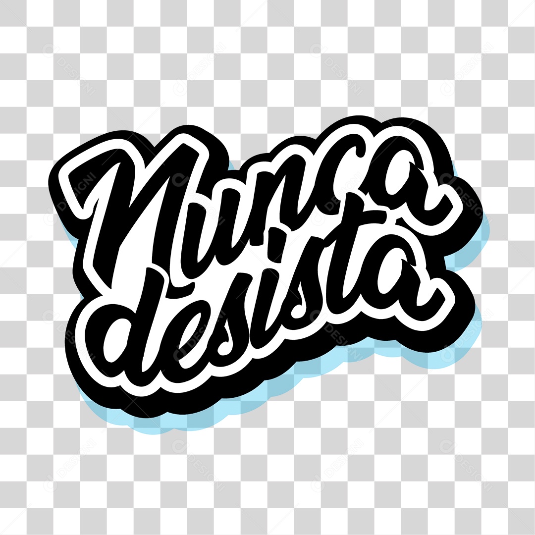 Lettering Academia Nunca Desista EPS + PNG