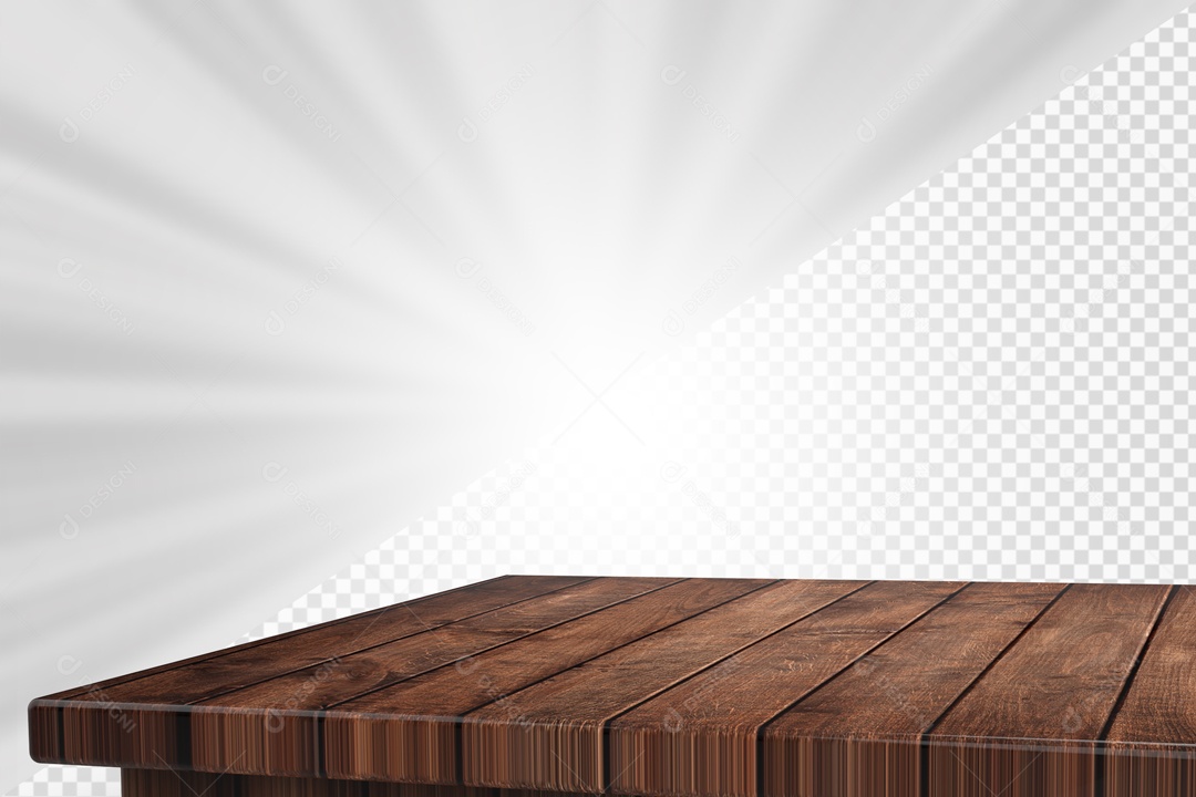 Base de Madeira Elemento 3D para composição PSD