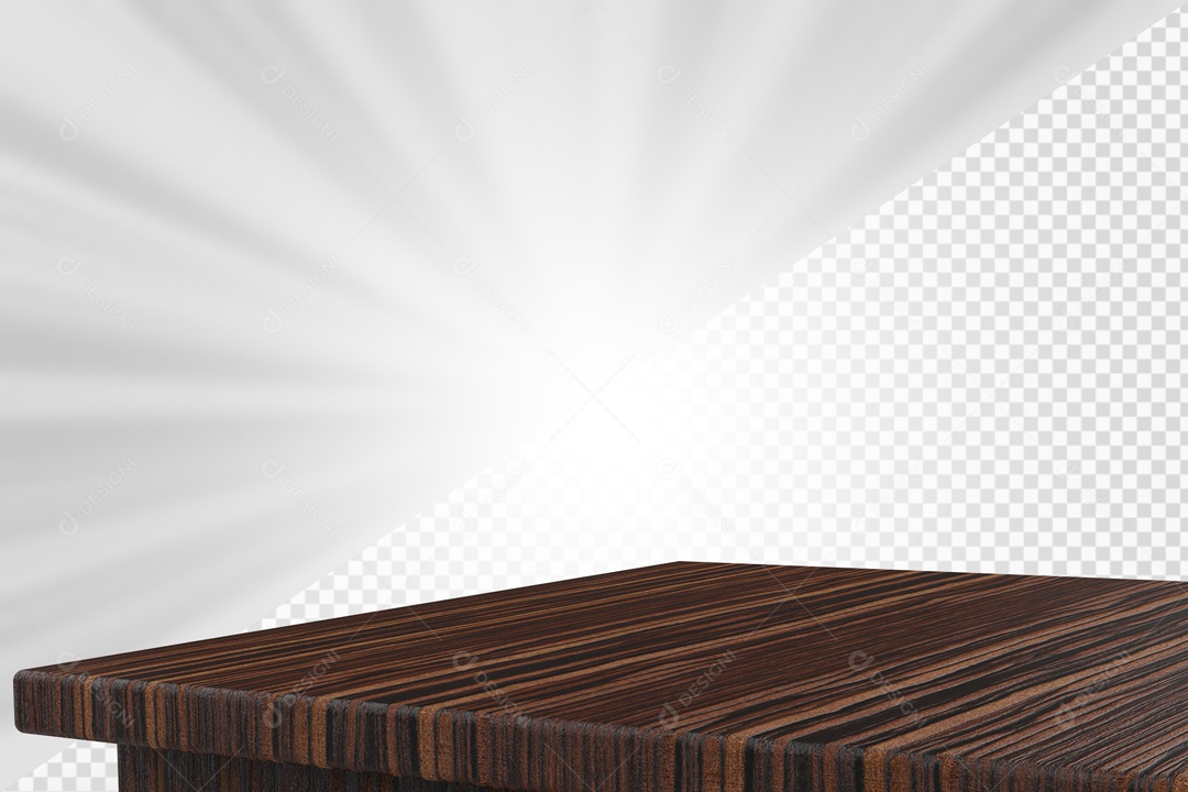 Base de Madeira Marrom Elemento 3D para composição PSD