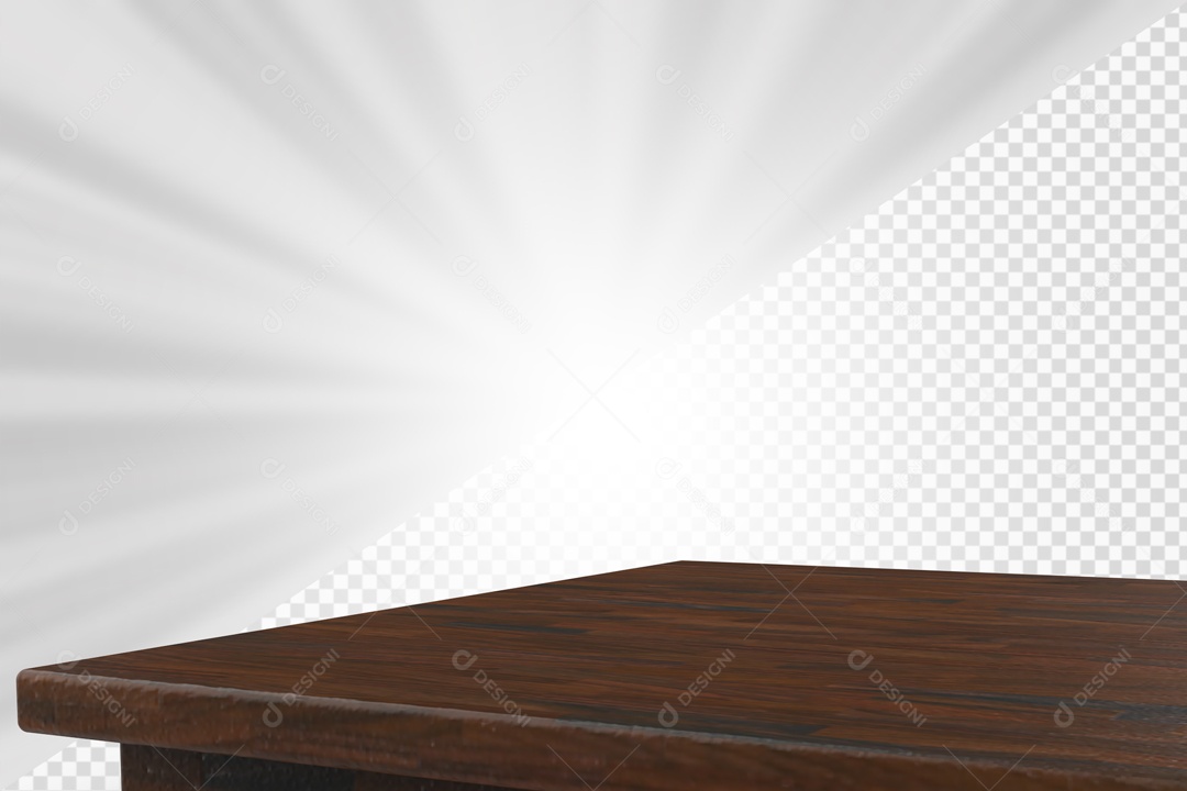 Base de Madeira Marrom Elemento 3D para composição PSD