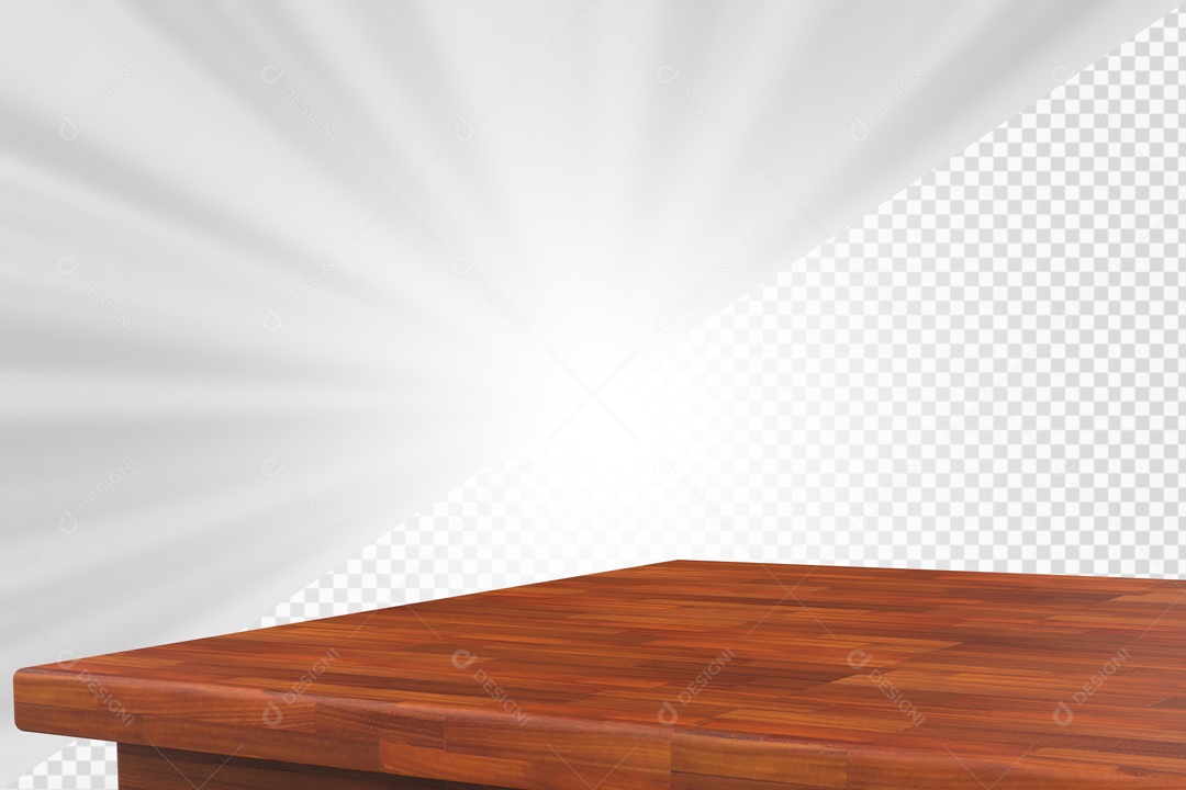 Base de Madeira Elemento 3D para composição PSD