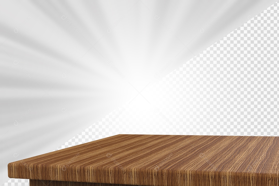 Base de Madeira Elemento 3D para composição PSD