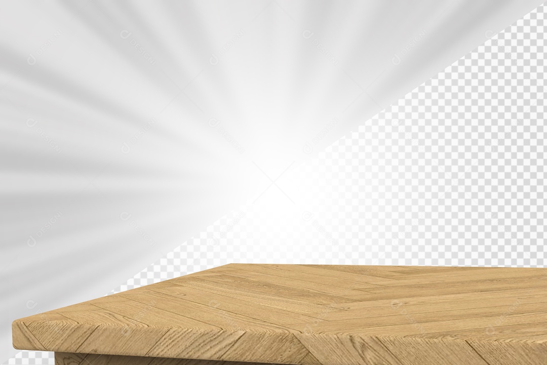 Base de Madeira Elemento 3D para composição PSD