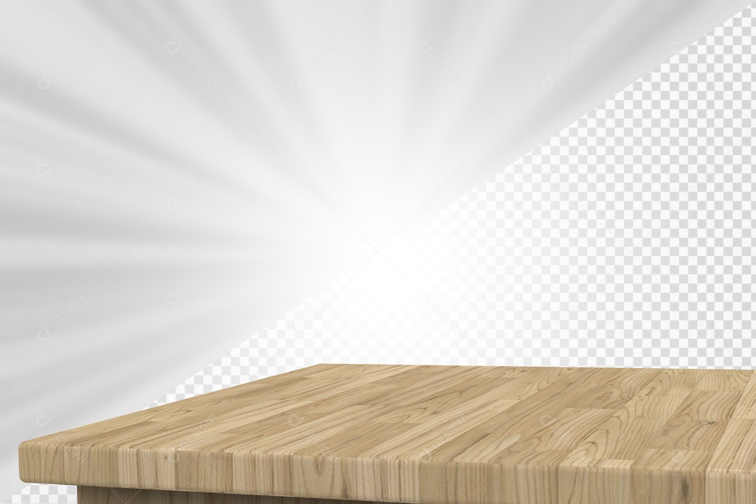 Base de Madeira Elemento 3D para composição PSD