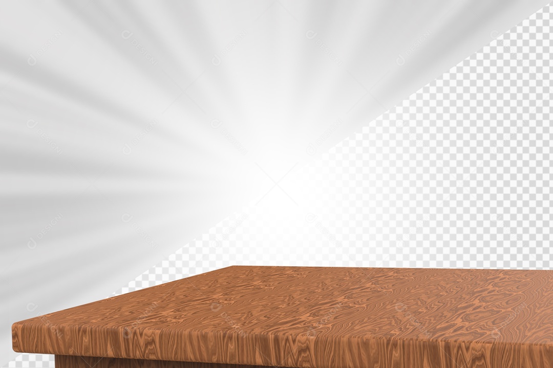 Base de Madeira Elemento 3D para composição PSD