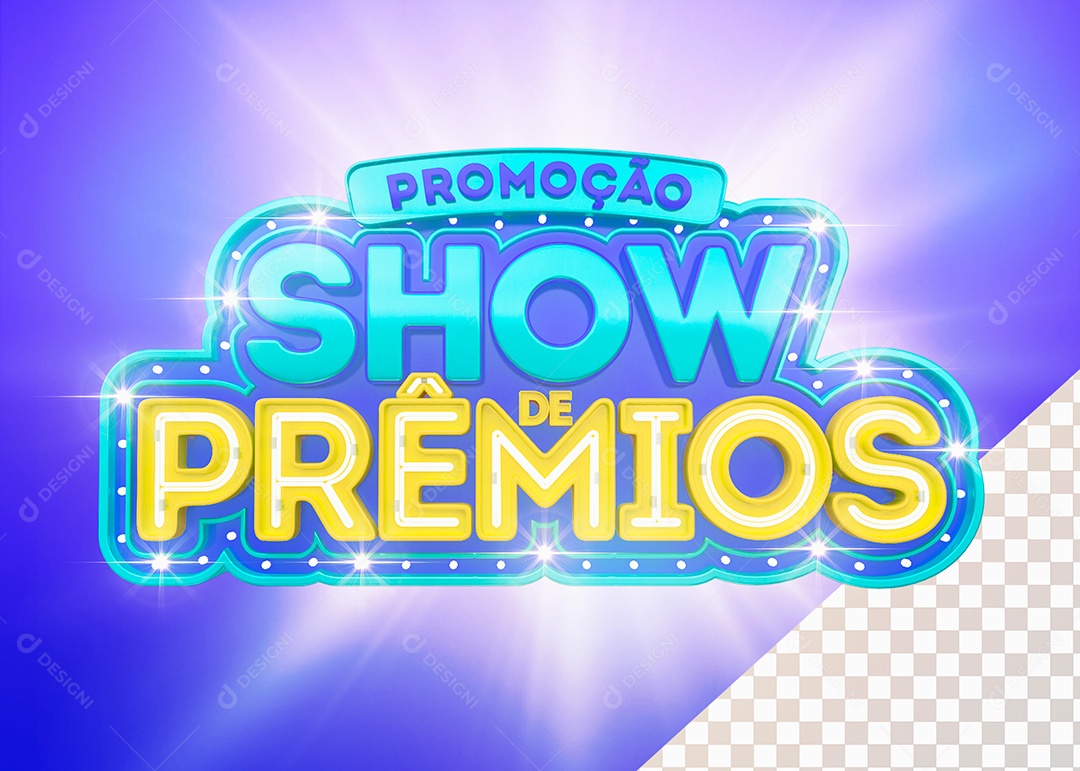 Selo 3D Para Composição Show de Prêmios PSD