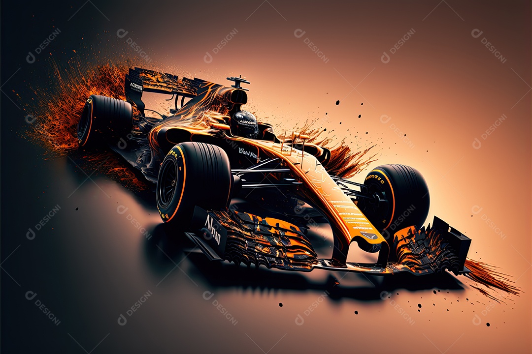 ilustração de carro de corrida