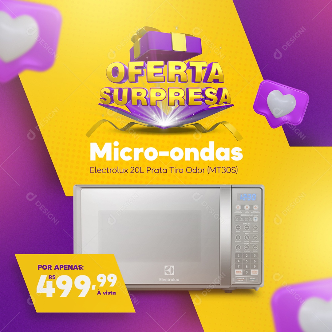 Oferta Surpresa Venha Conferir Social Media PSD Editável