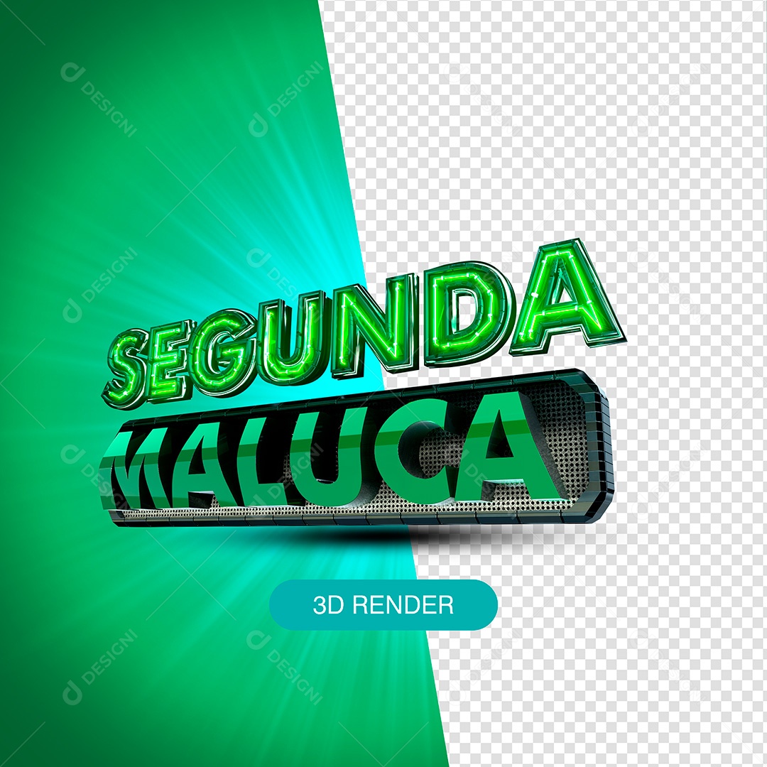 Selo 3D Segunda Maluca Para Composição PSD