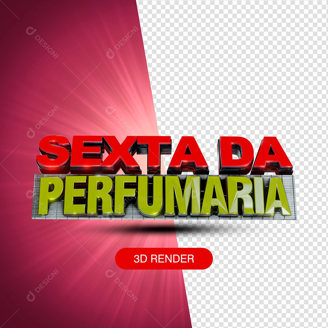 Selo 3D Sexta da Perfumaria Para Composição PSD