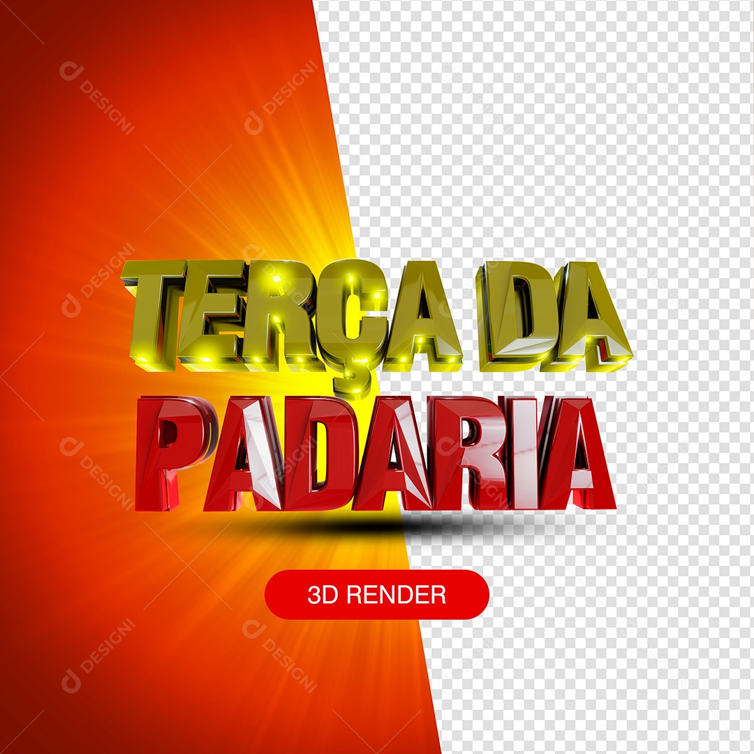 Selo 3D Terça da Padaria Para Composição