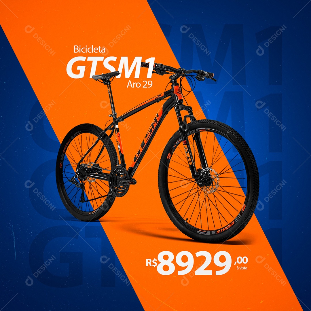 Bicicleta GTSM1 Aro 29 Bicicletaria Social Media PSD Editável