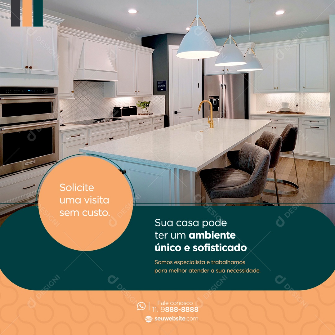 Post Social Media Móveis Planejados Social Media PSD Editável