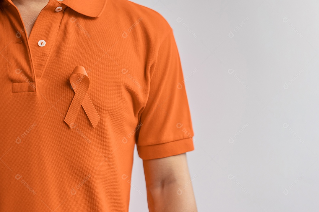 Fita laranja para leucemia dia do câncer renal mundo Múltiplo