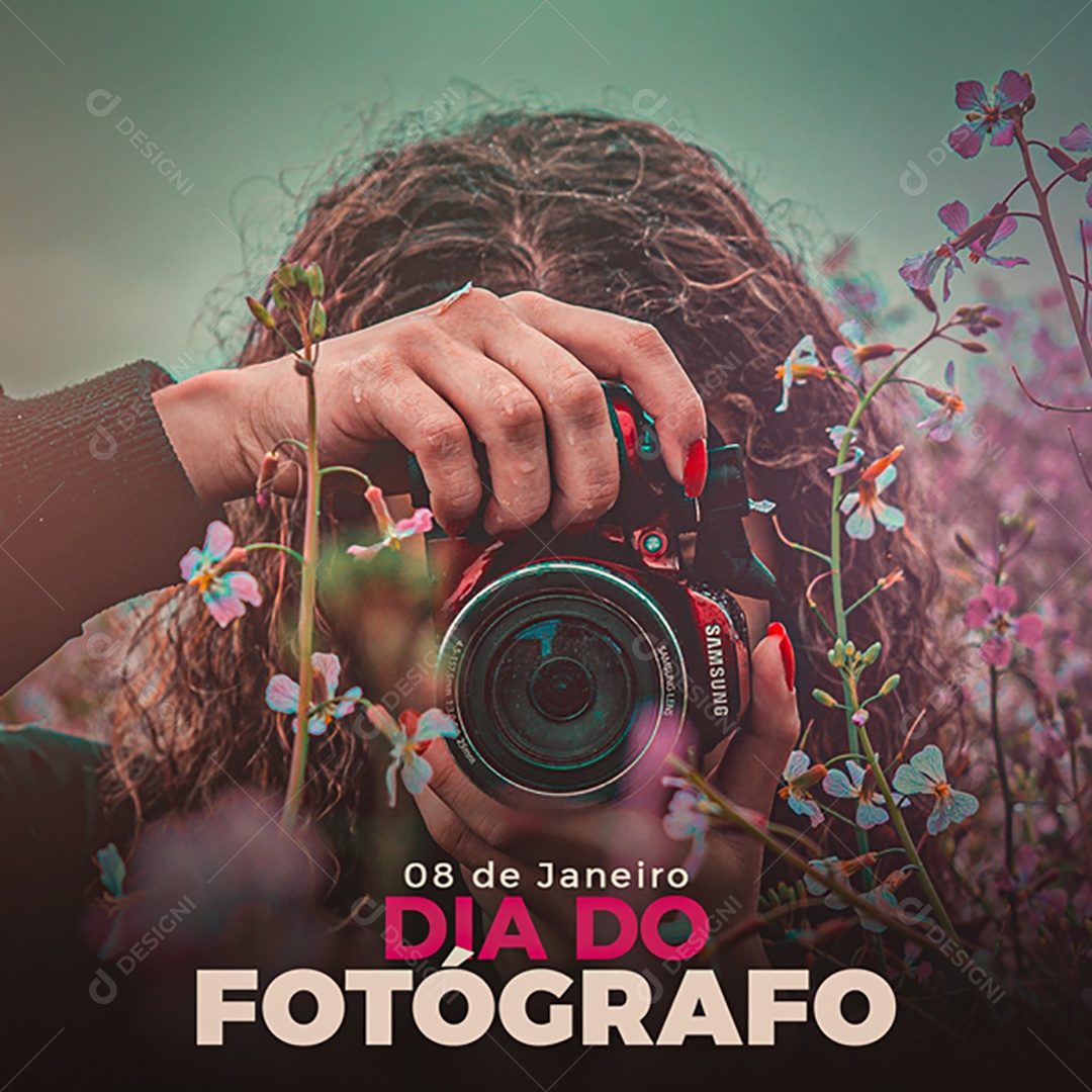 Dia do Fotógrafo 08 de Janeiro Social Media PSD Editável
