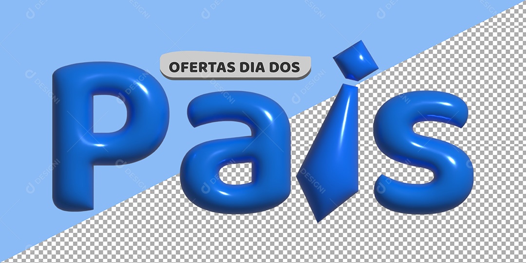 Selo 3D Oferta dia Dos Pais PSD