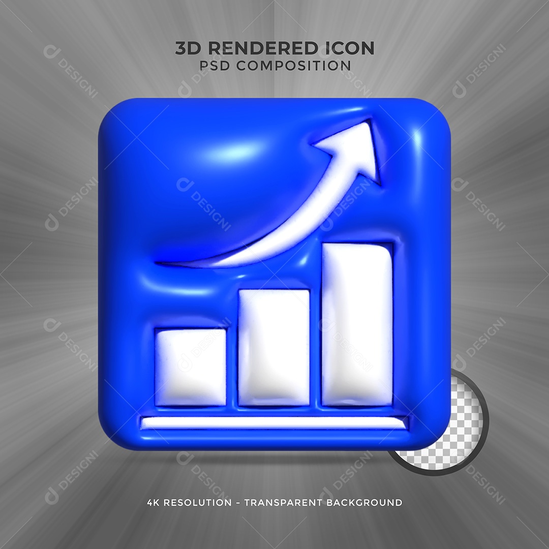Ícone Gráfico 3D Para Composição PSD