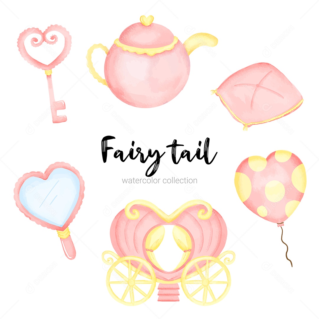 Conjunto de Personagens de Contos de Fadas Elemento Mitológicos Vetor EPS