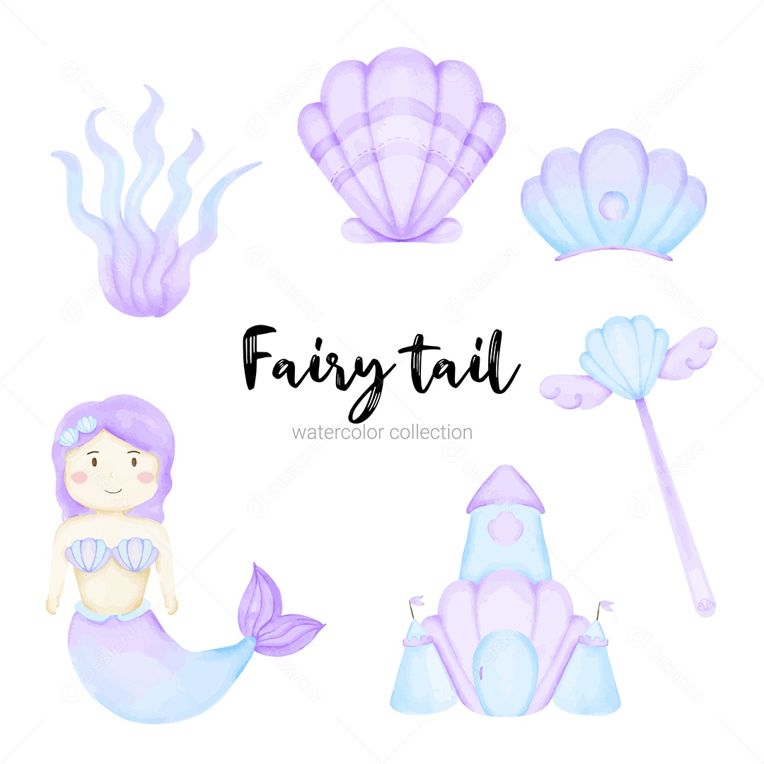 Conjunto de Personagens de Contos de Fadas Elemento Mitológicos Vetor EPS