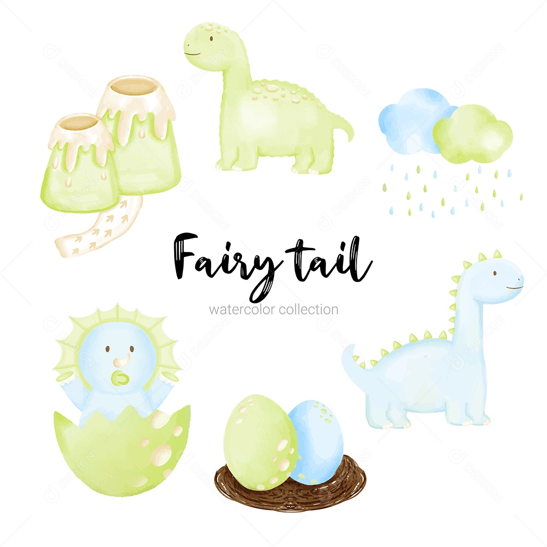 Conjunto de Personagens de Contos de Fadas Elemento Mitológicos Vetor EPS