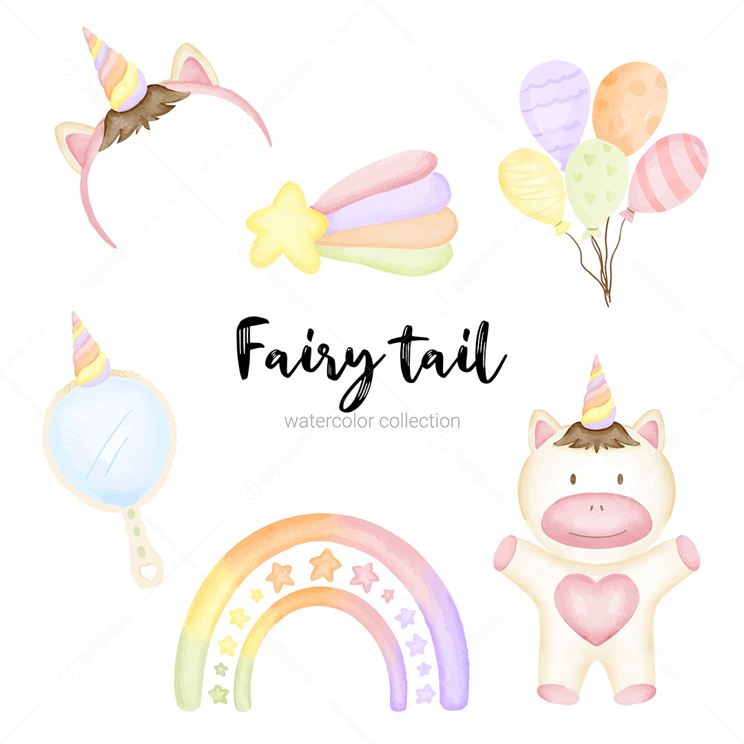 Conjunto de Personagens de Contos de Fadas Vetor EPS