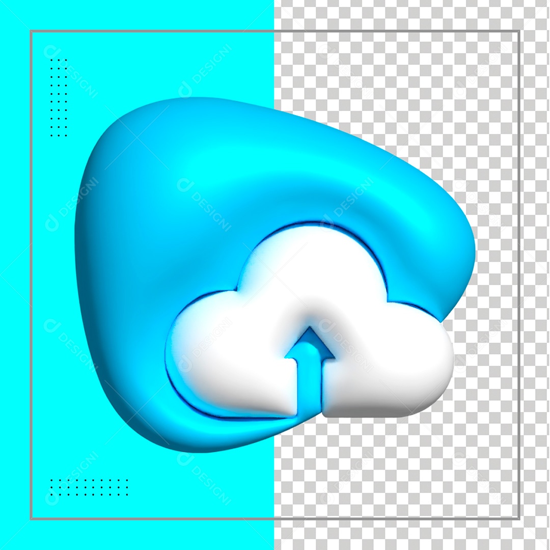 Ícone Upload na Nuvem Para Composição PSD
