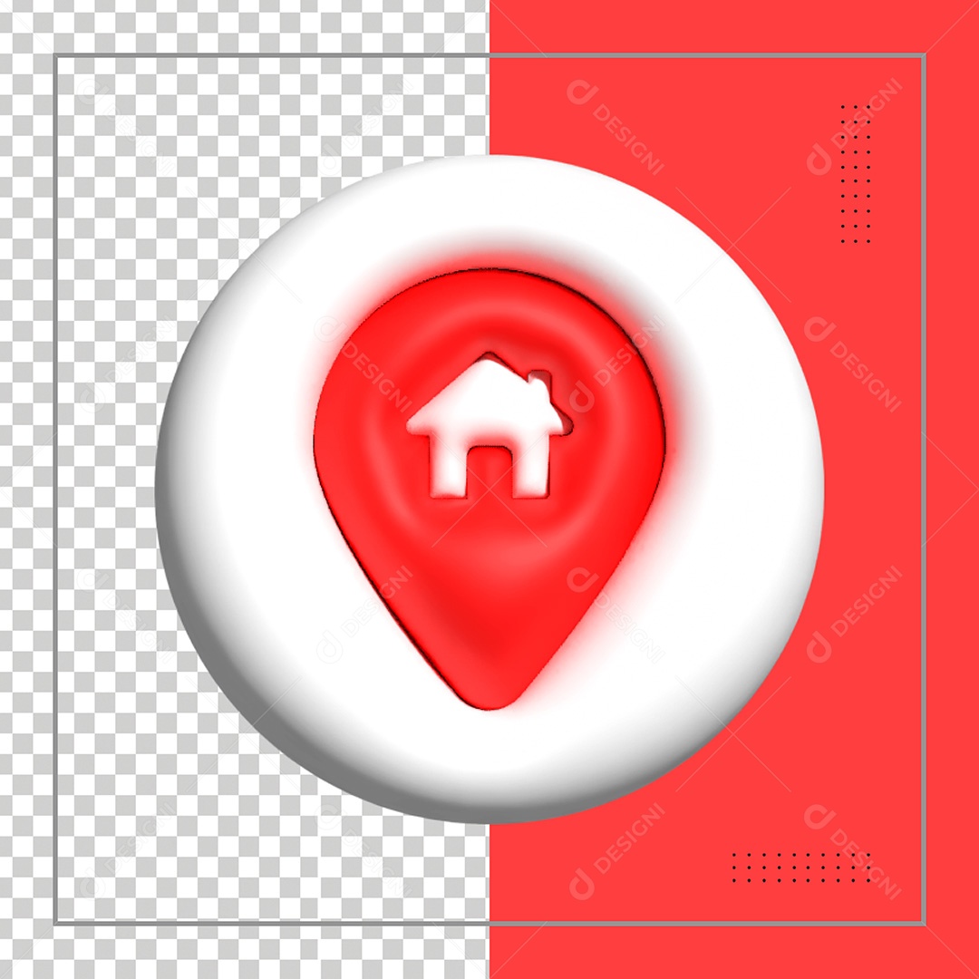Ícone 3D Localização GPS Para Composição PSD