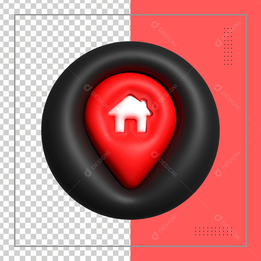 Ícone 3D Localização GPS Para Composição PSD