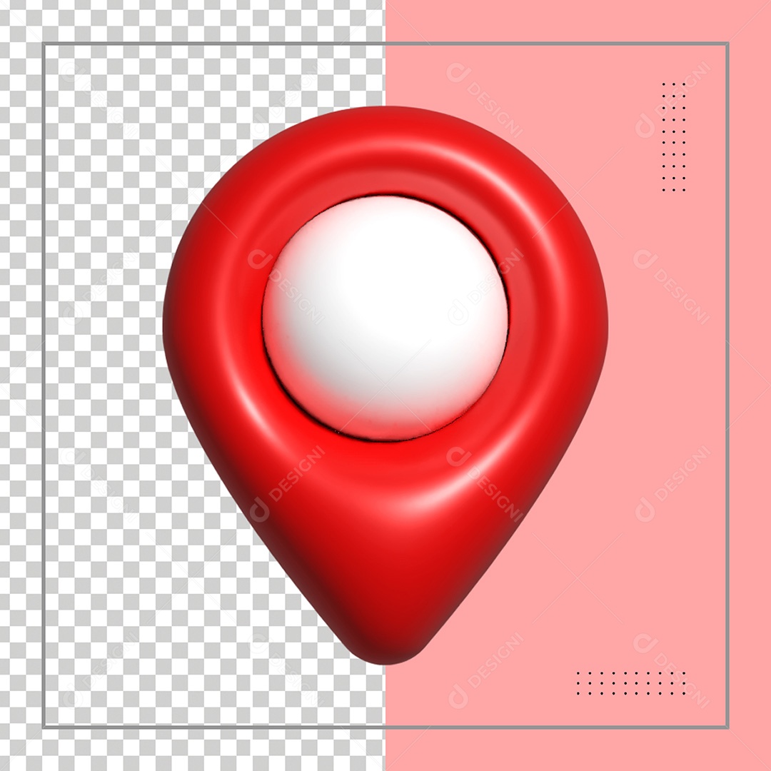 Ícone 3D Localização GPS Para Composição PSD