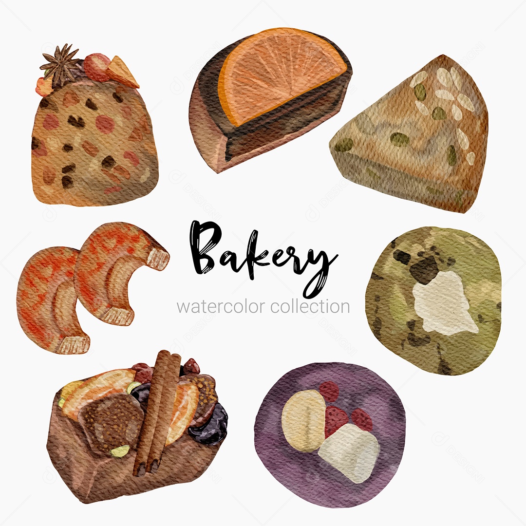 Conjuntos de Itens e Produtos para Cafeteria Desenhos Animados Vetor EPS