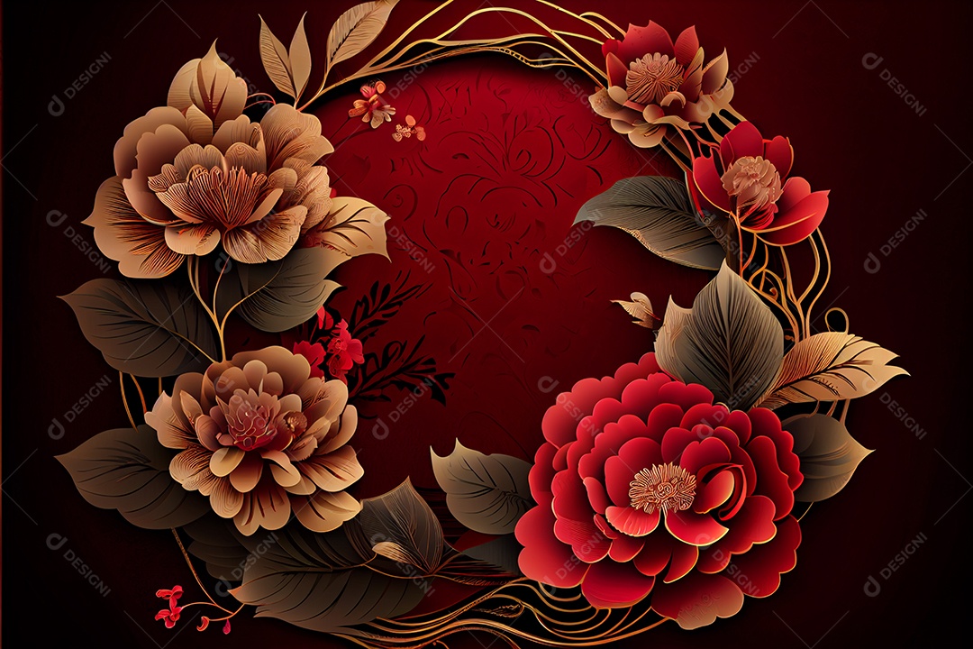 Projeto do ano novo chinês, festival da primavera, festival das lanternas ouro vermelho