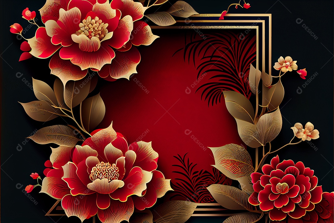 Projeto do ano novo chinês, festival da primavera, festival das lanternas ouro vermelho