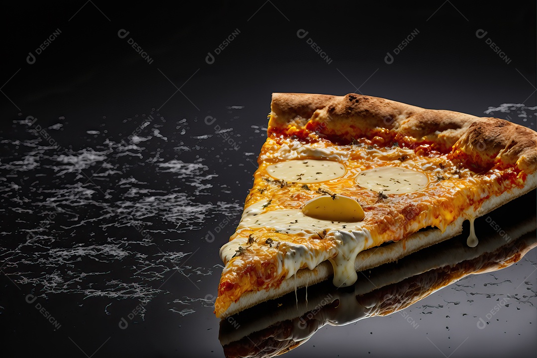 Fatia de molho de tomate pizza mussarela italiana tradicional