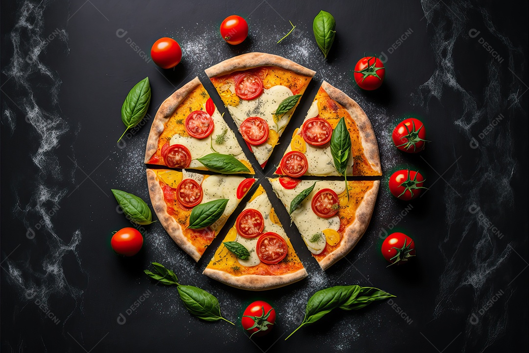Pizza de mussarela de búfala italiana tradicional molho de tomate