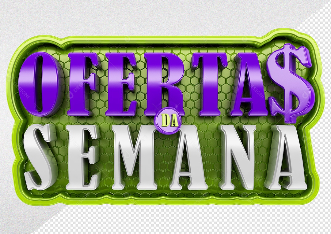 Selo 3D Para Composição Ofertas da Semana PSD