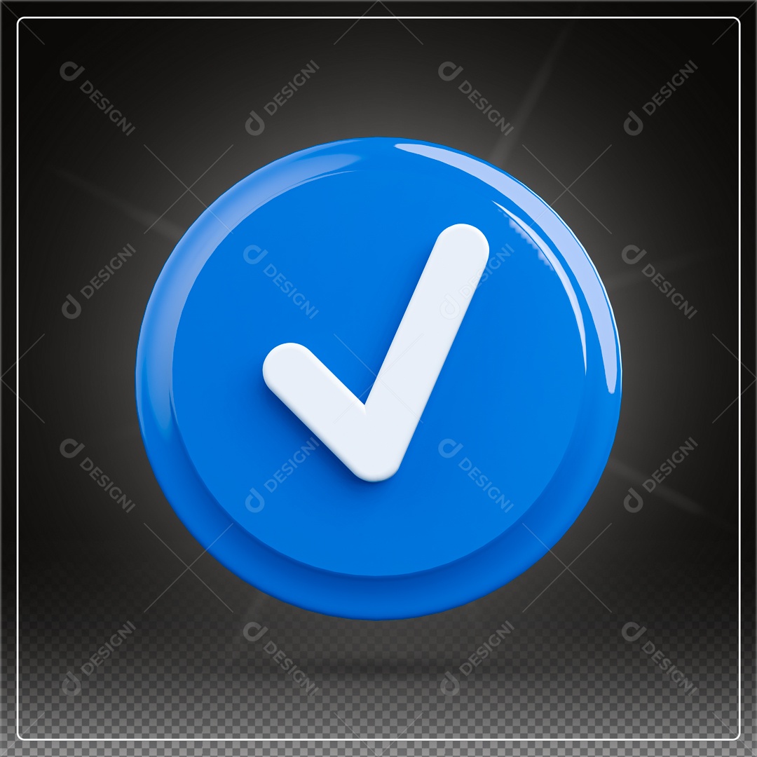 Elemento 3D Para Composição Check PSD