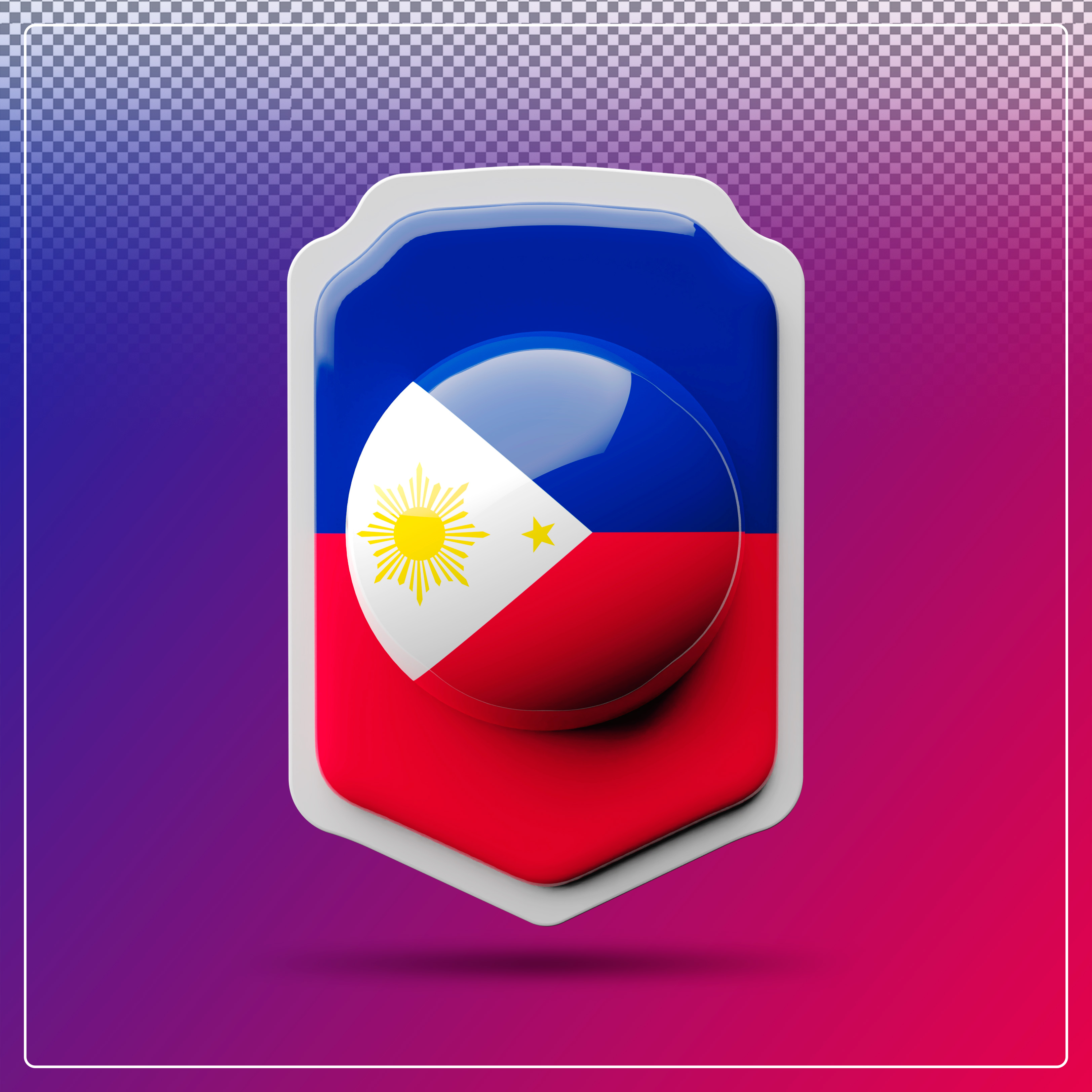 Elemento 3D Bandeira do Filipinas PSD