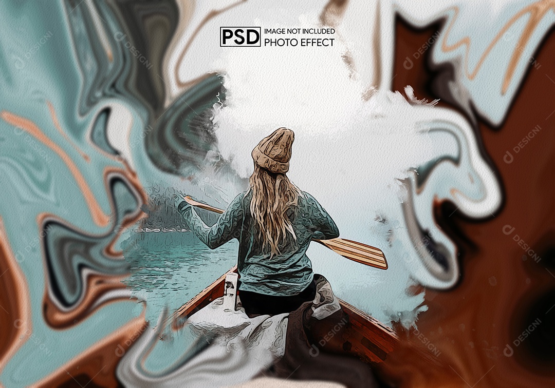 Mockup de Efeito de Foto PSD Editável