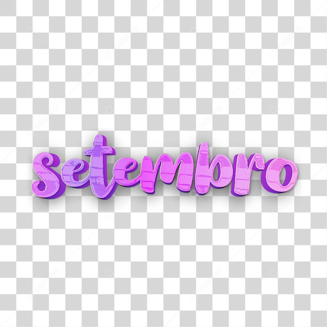 Texto 3D Para Composição Setembro PNG Transparente