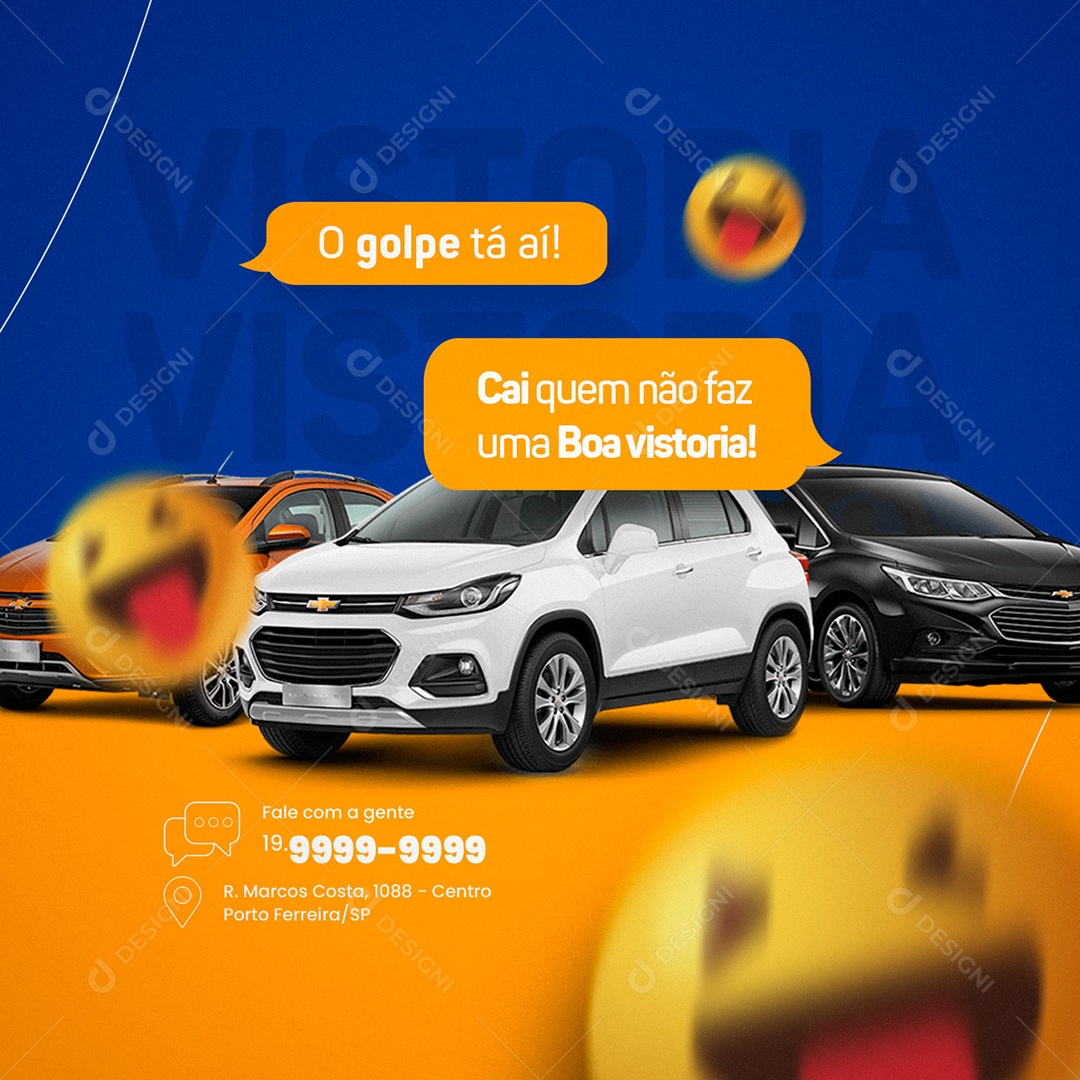 O Golpe tá Aí Vistoria Veicular Social Media PSD Editável