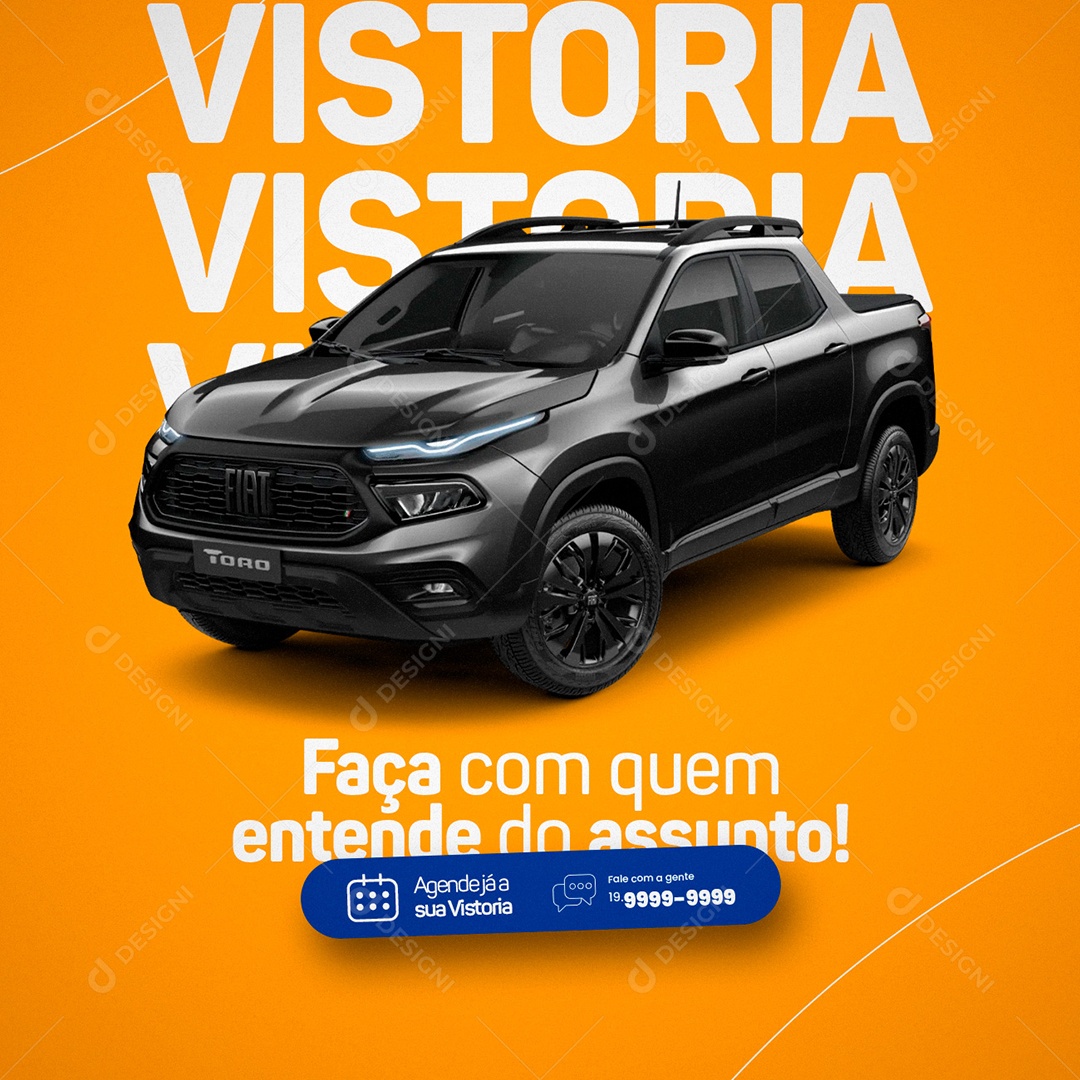 Faça com Quem Entende do Assunto Vistoria Veicular Social Media PSD Editável