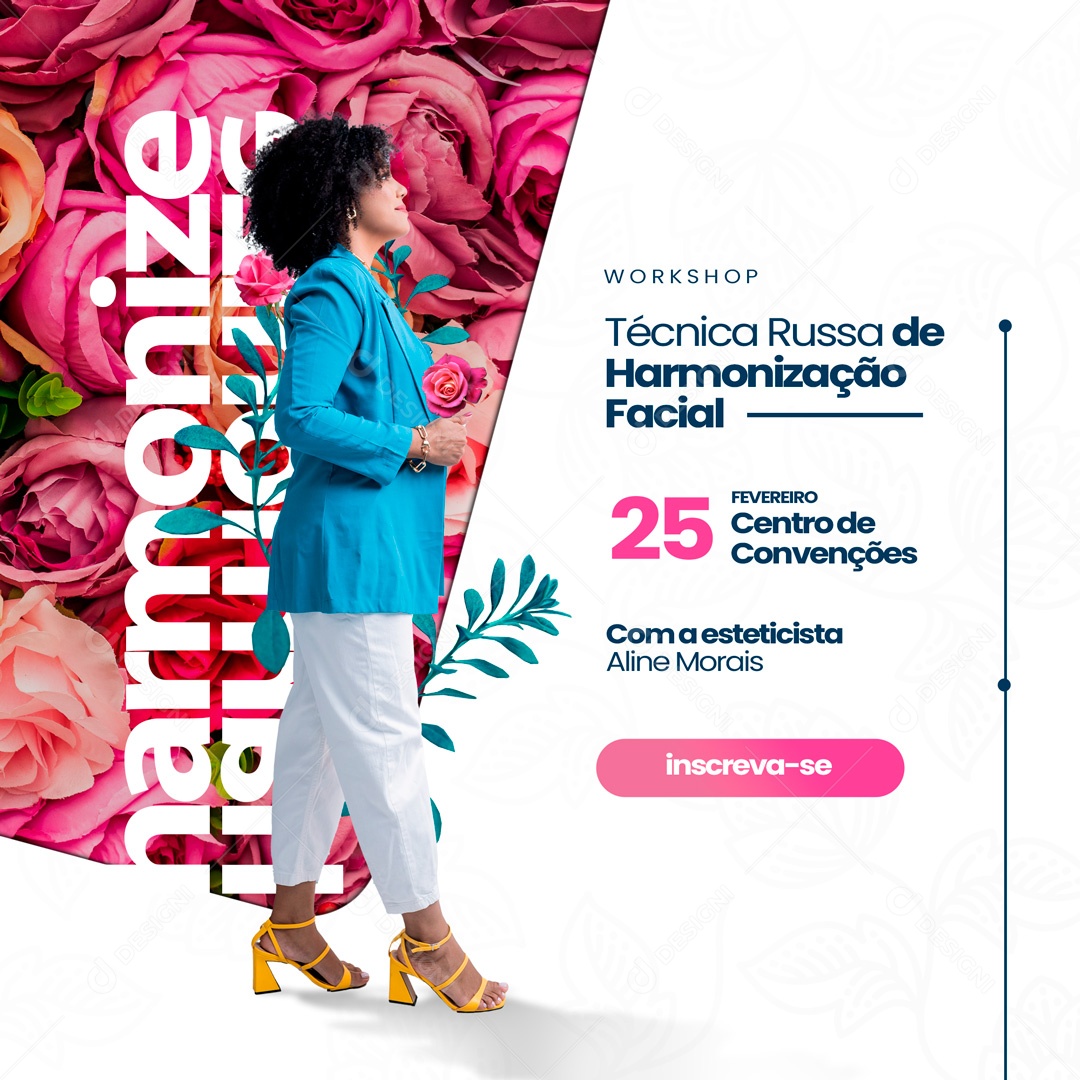 Workshop Harmonização Facial Social Media PSD Editável