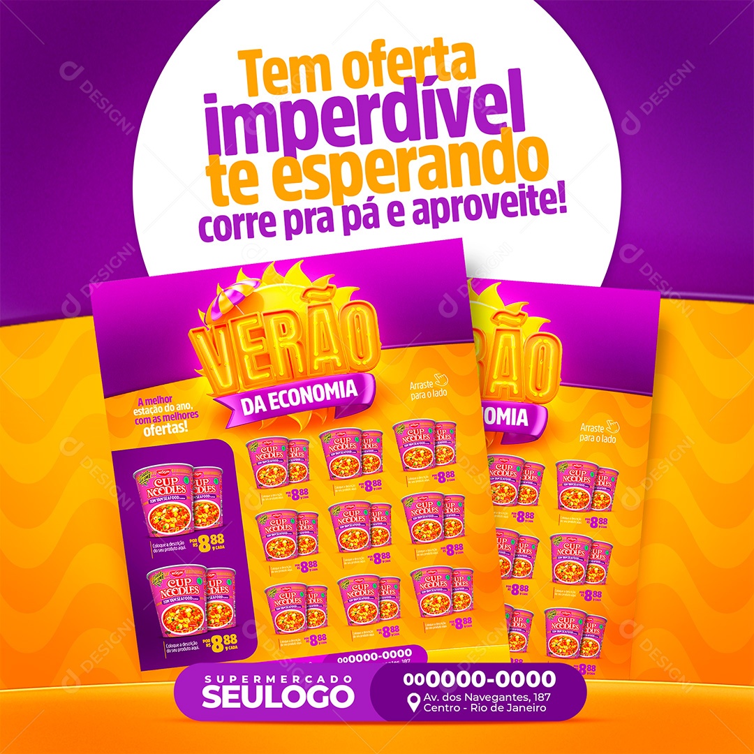 Mockup Encarte Tem Oferta Imperdível PSD Editável