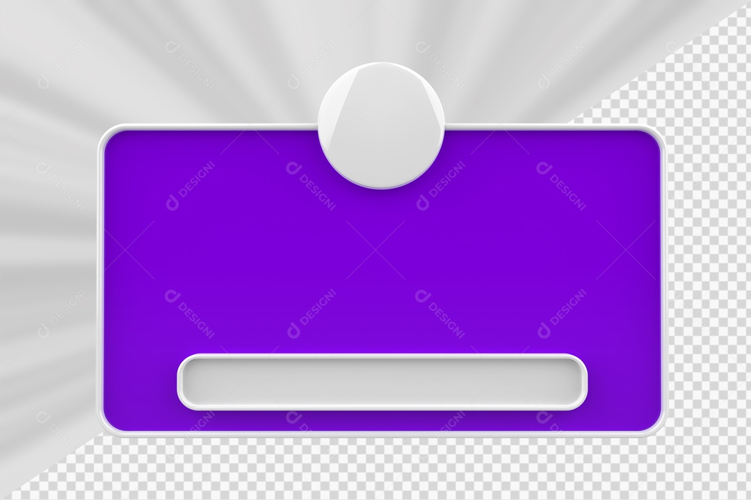 Caixa de Perguntas de Redes Sociais Roxo Elemento 3D Para Composição PSD
