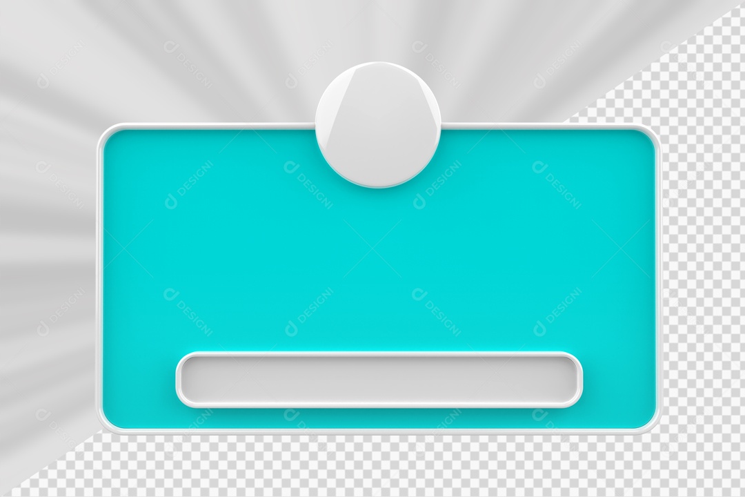 Caixa de Perguntas de Redes Sociais Azul Marinho Elemento 3D Para Composição PSD