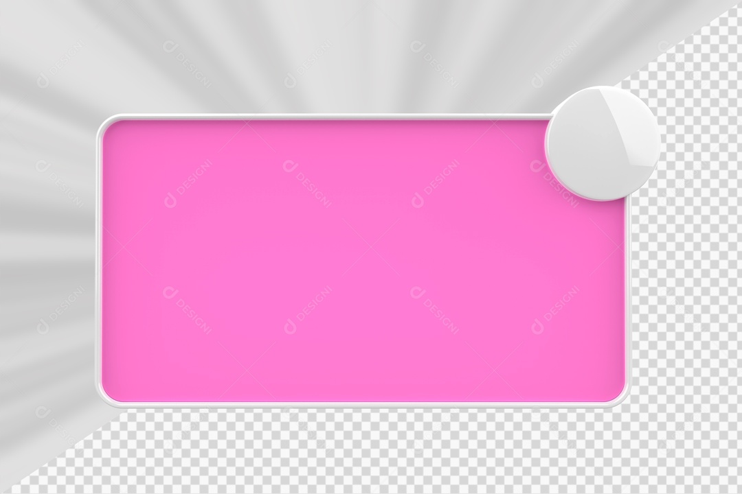 Caixa de Perguntas Rosa Elemento 3D Para Composição PSD
