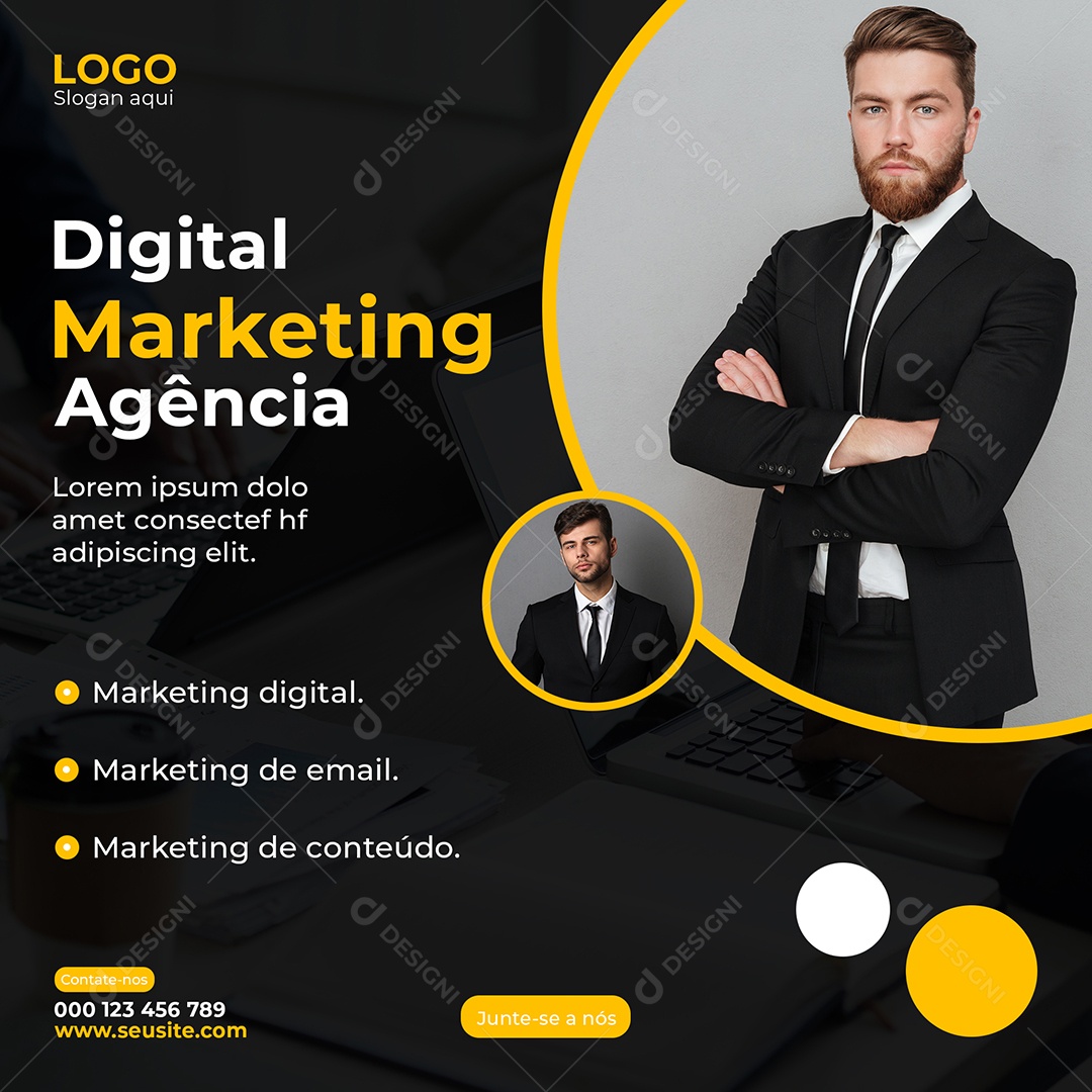 Digital Marketing Agência Social Media PSD Editável