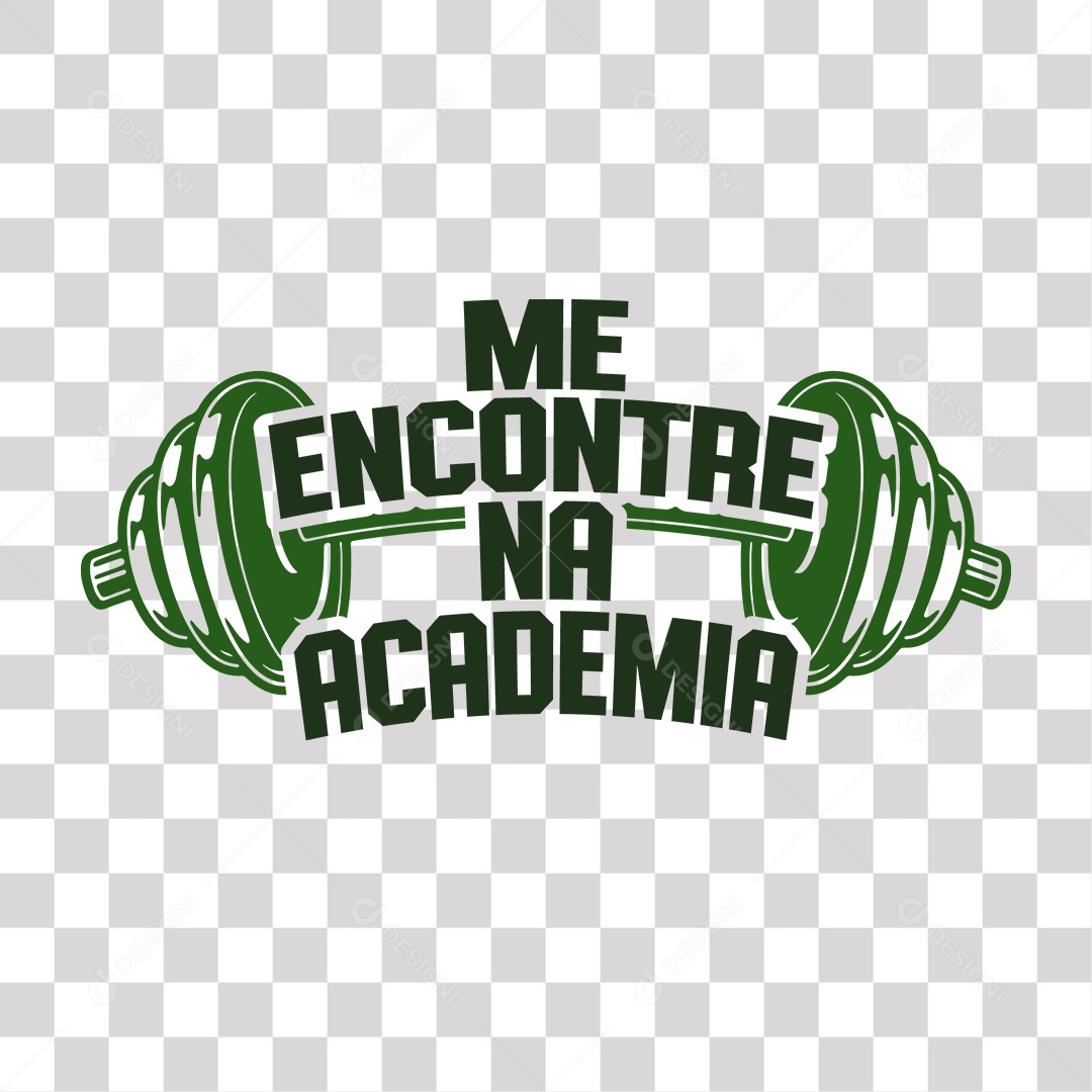 Lettering Academia Me Encontre na Academia EPS + PNG